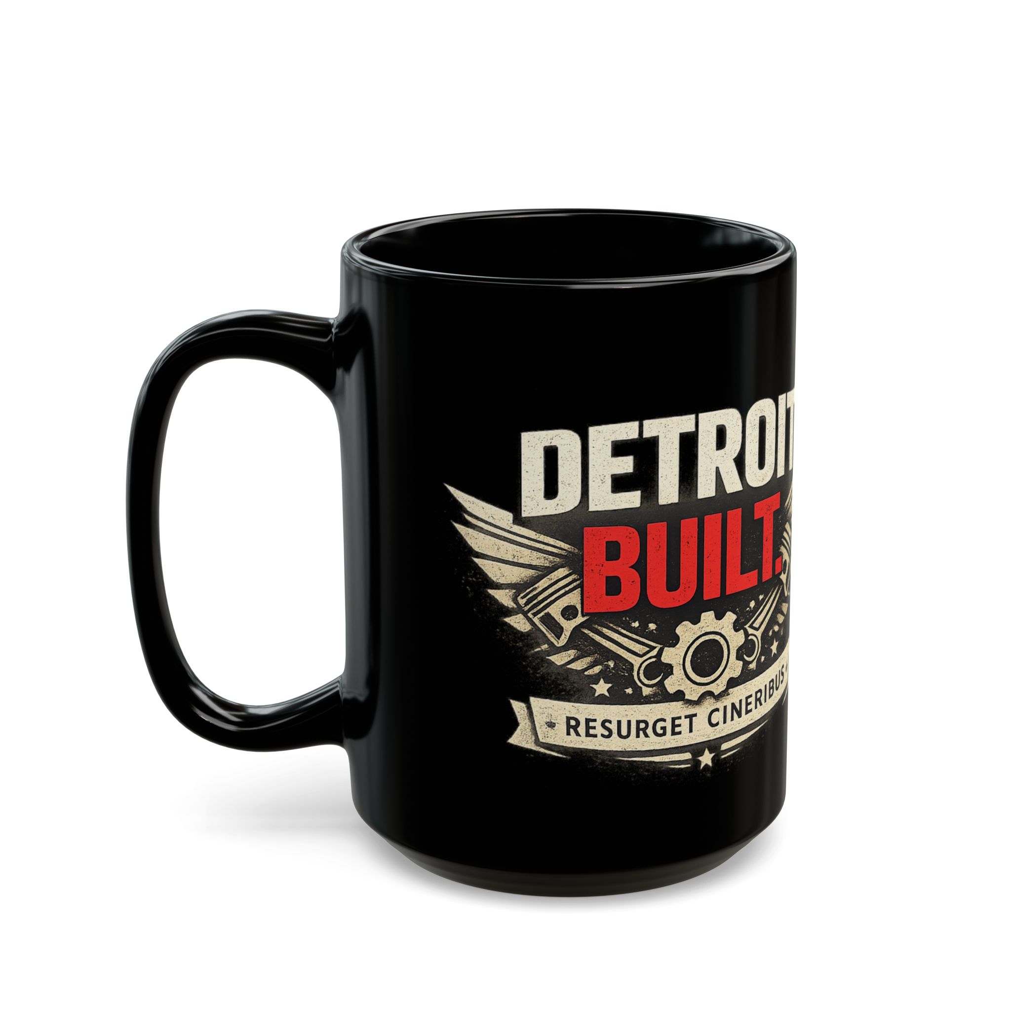 Detroit Built Vintage Moto Emblem Mug - Image 3
