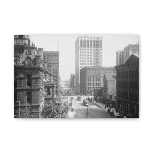 Griswold Street Detroit Canvas Print, Circa 1900