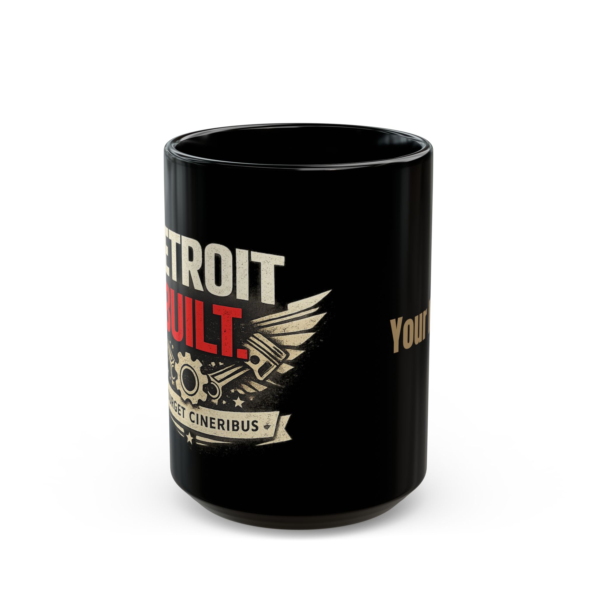 Detroit Built Vintage Moto Emblem Mug