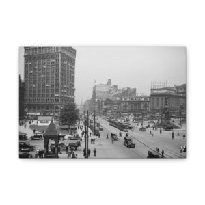 Woodward Avenue Detroit Canvas Print, 1917