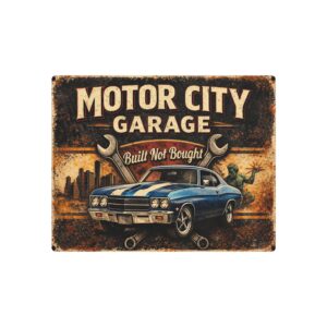 Built Not Bought, Metal Art Sign